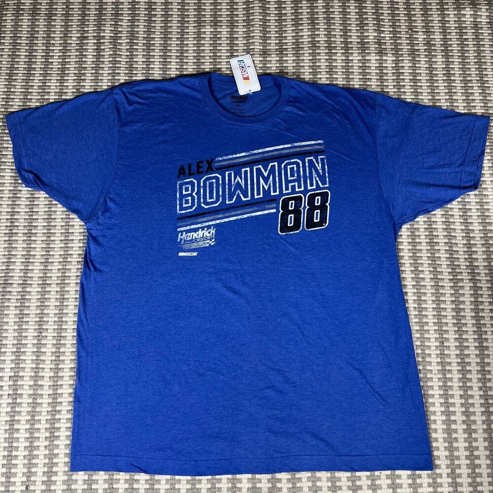 Alex Bowman #88 Nationwide Distressed Blue T-Shirt Men’s Sz 2XL NWT